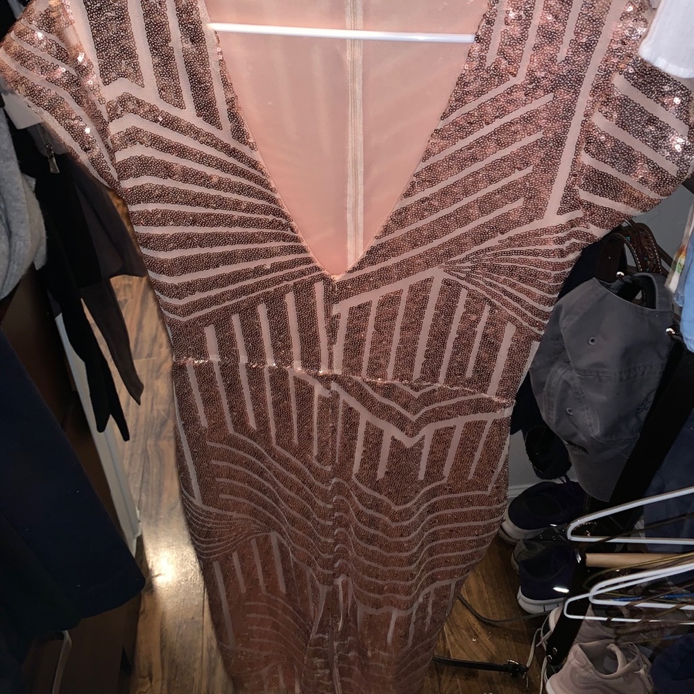 Rose Gold Sequin Dress
